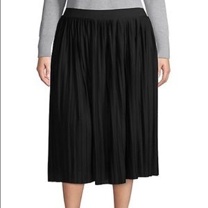 Dex Grey Pleated Midi Skirt
